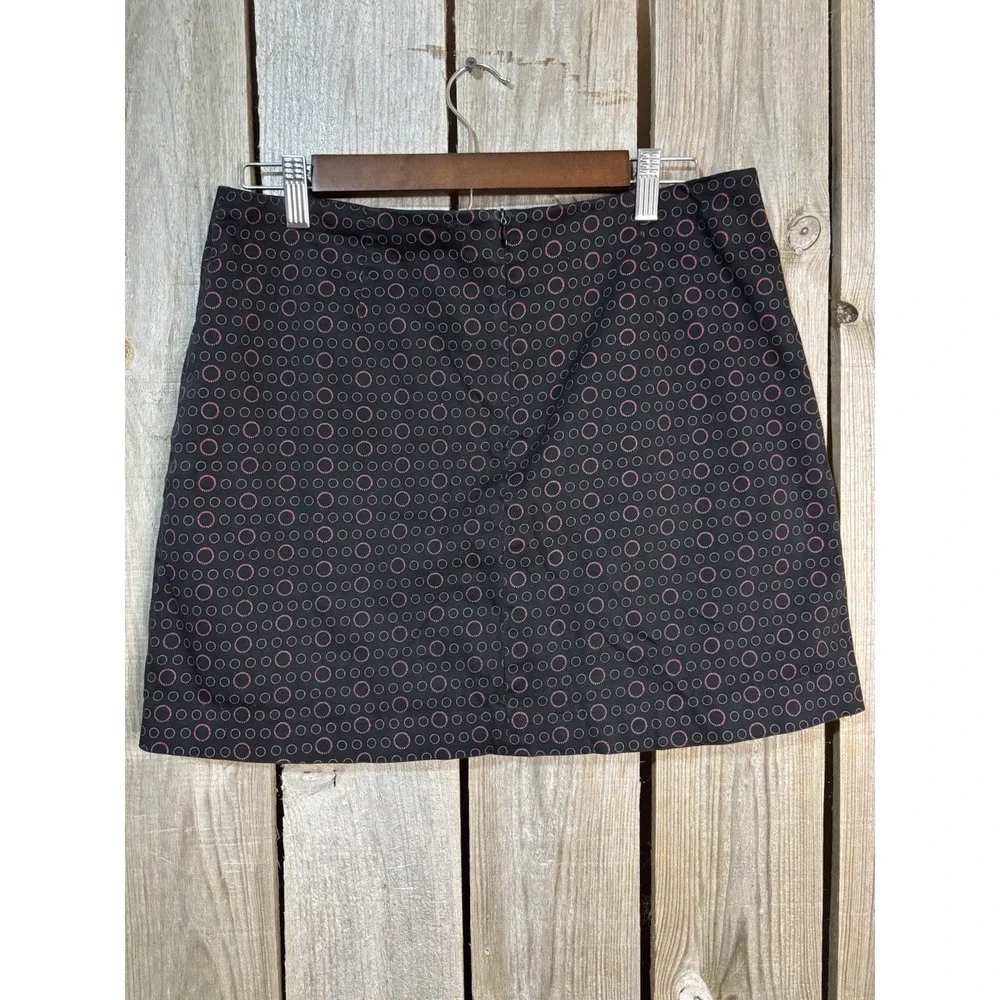 Herman Geist Dot Print Skirt Skort Size 10 Built-In Shorts‎